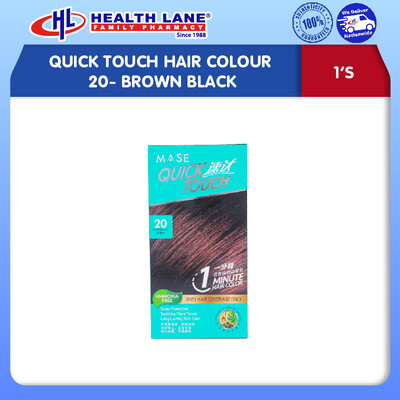 QUICK TOUCH HAIR COLOUR 20- BROWN BLACK
